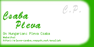 csaba pleva business card